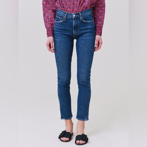 Agolde Merrel Mid Rise Straight Jeans Medium Wash - Picture 2 of 11